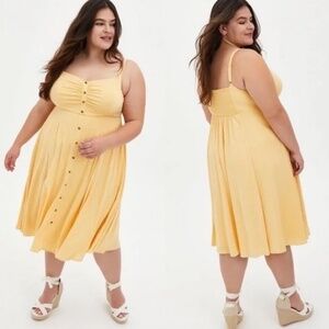 Torrid Yellow Midi Dress